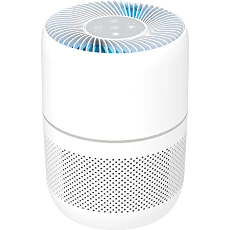 LMG Germany Luftreiniger, Air Purifier für Räume bis 14qm, entfernt 99,997% Allergene, mit Luftqualitätsanzeigen, Rauchverzehrer, UV Licht, Wifi