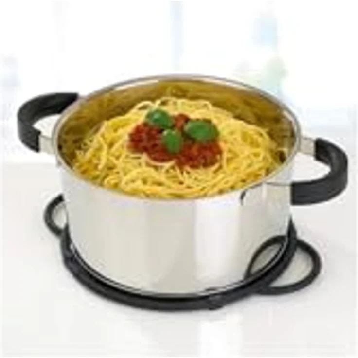 Emsa 514561 Spritzschutz, Ø 31 cm, Silikon, Anthrazit, Smart Kitchen – Bild 2
