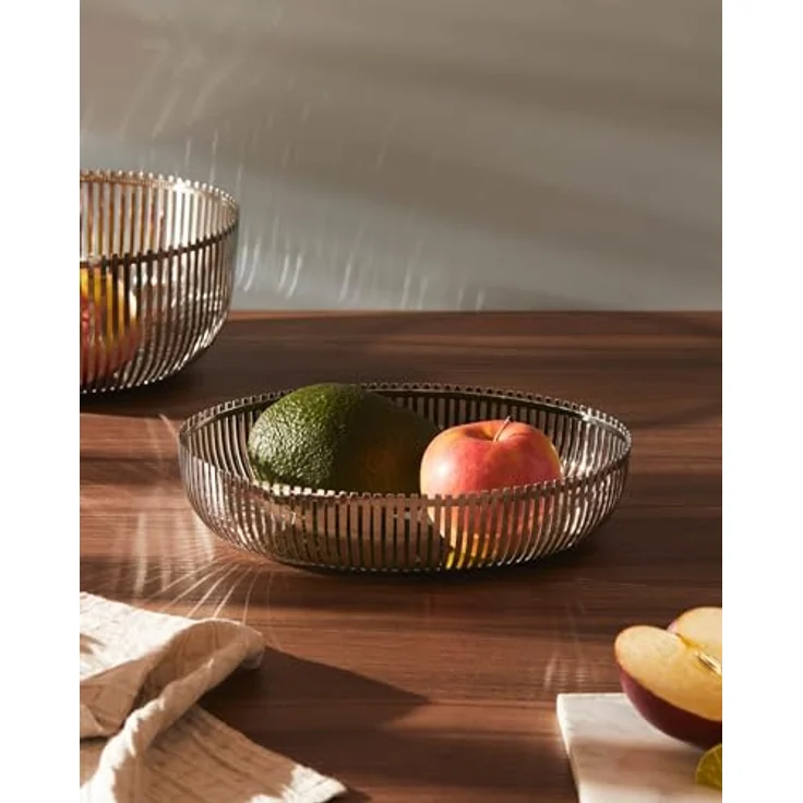 Alessi Brotkorb PCH06/26, ovaler Edelstahl Brotkorb mit glänzender Oberfläche und zarten Lichtreflexen – Bild 2