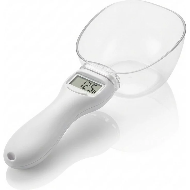 Arendo Löffelwaage Digitale Küchenwaage, 5–800 g, 1 g Auflösung, LCD-Display, abnehmbarer Löffel, Abschaltautomatik 60 s