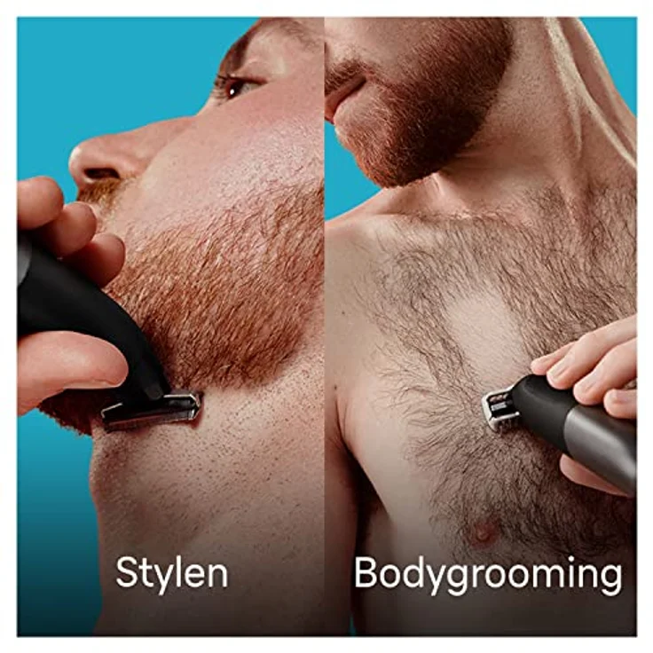 Braun Series X Barttrimmer/ Bodygroomer / Elektrorasierer Herren / Haarschneidemaschine Profi, 6 Aufsätze für Gesicht und Körper, 45 Min. kabellose Laufzeit, wasserdicht, Vatertagsgeschenk, XT5200 – Bild 3