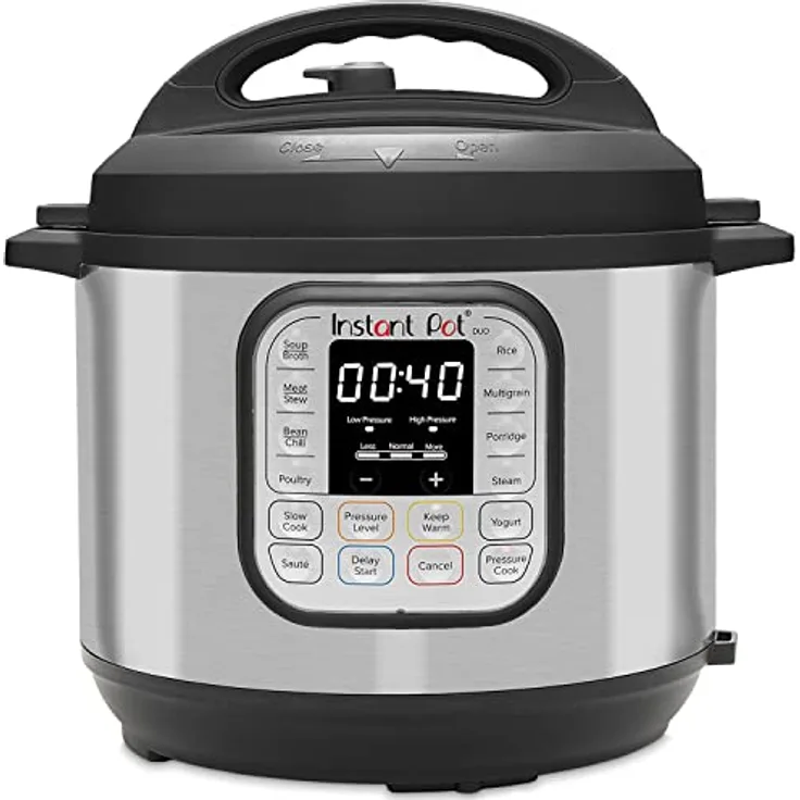 Instant Pot Duo 7-in-1 Multikocher, 8L Edelstahl, 1200W, Schongarer und Schnellkochtopf mit Warmhaltefunktion