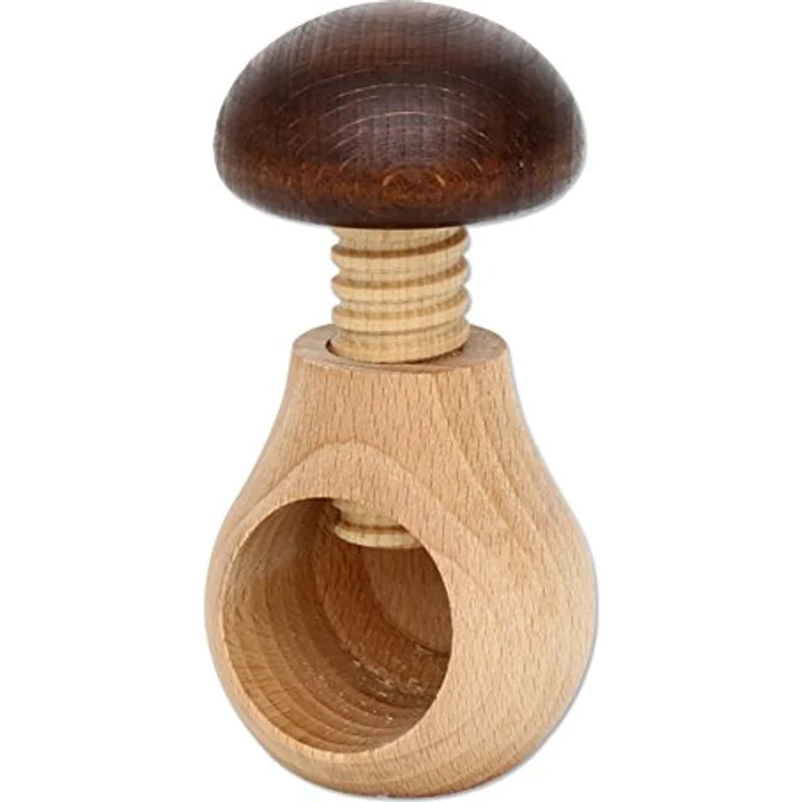 Dekohelden24 Nussknacker Schraubgewinde als 5er Set, Pilz Braun, 5 Stück, 5 – Bild 3