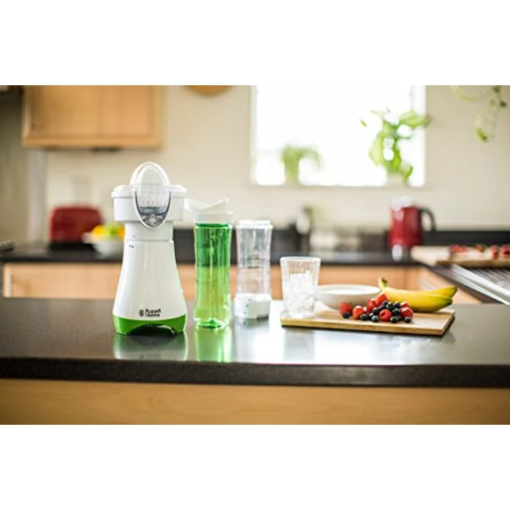 Russell Hobbs Smoothie Maker Mix&Go Juice Explore, inkl. Aufsätze: Mixer- & 2 Zitruspressen-Aufsätze, 22.300 U-min, 2 Trinkflaschen, Zitruspresse, elektrischer Entsafter Küchenmaschine 21352-56 – Bild 6