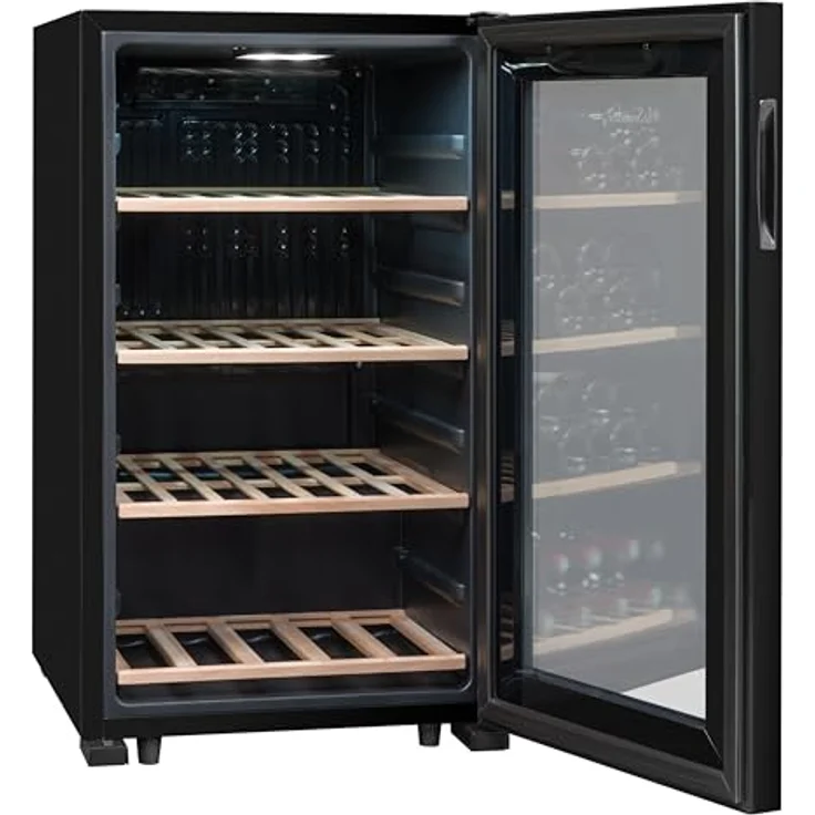 La Sommeliere - Weinkühlschrank LS52BLACK, 52 Flaschen, Temperier-Servier-Weinschrank, Glastür aus UV-undurchlässigem Glas, freistehend – Bild 5