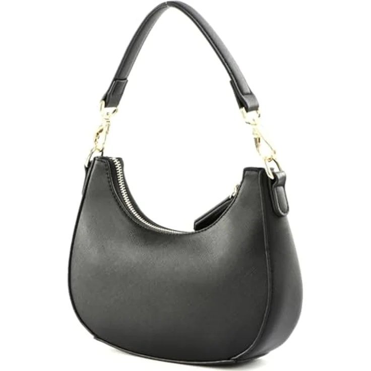 Valentino Bags Zero RE Hobo Bag 305, Schultertasche aus recyceltem Kunstleder in Saffiano-Optik, Schwarz – Bild 5