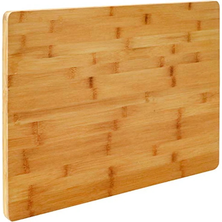 EYEPOWER 2cm Dick: 50x35cm Bambus Schneidebrett Holz - XXL Bambus Platte zum Wenden - Schönes Holzbrett Küche Bambus Holzplatte Hackbrett Schneidbrett Holz Groß Holzbrett Fleisch Küche Holzbrett Groß – Bild 1