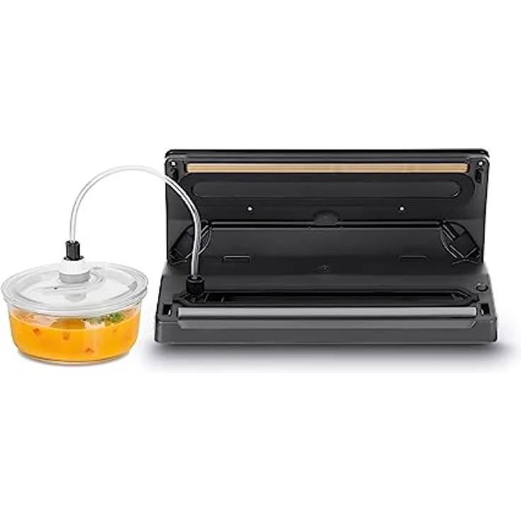 CASO VR 390 advanced Vakuumierer - Folienschweißgerät, verlängern Sie die Halbtbarkeit Ihrer Lebensmittel, Vakuumiergerät ideal zum portionieren & aufbewahren von Essen, inkl. 10 Profi- Folienbeutel – Bild 3