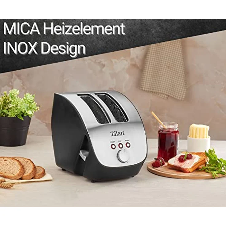 Zilan 2-Scheiben Schräg-Toaster  – Bild 3