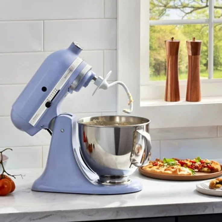KitchenAid 5KSM125ELR, Küchenmaschine Artisan mit neigbarem Kopf, Weiss – Bild 2