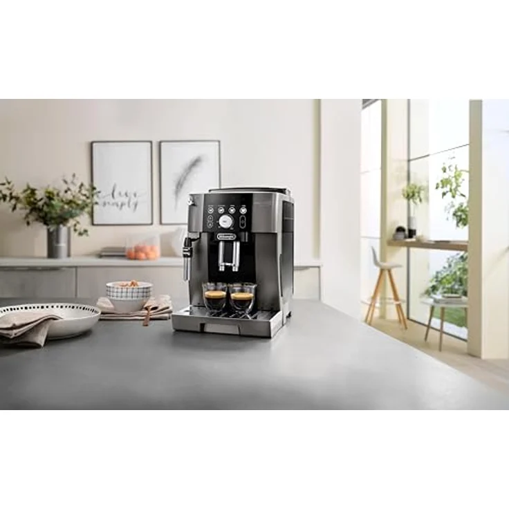 De'Longhi Magnifica S Smart ECAM250.33.TB, Kompakter Bean-to-Cup Kaffeevollautomat mit Milchaufschäumer, 4 One-Touch Rezepte, Titan Schwarz – Bild 5
