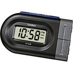 Casio Collection Unisex-Wecker DQ-543B-1EF, Schwarz, LED Beleuchtung, Tagesalarm, Schlummerfunktion, 12-/24-Stunden-Format