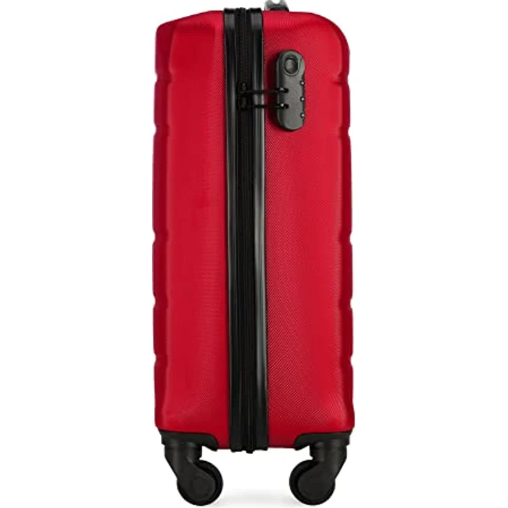 WITTCHEN Handgepäck Trolley Koffer Reisekoffer aus ABS Hartschalen Trolley 4 Rollen Kombinationsschloss Rot 56-3A-651-35 – Bild 3