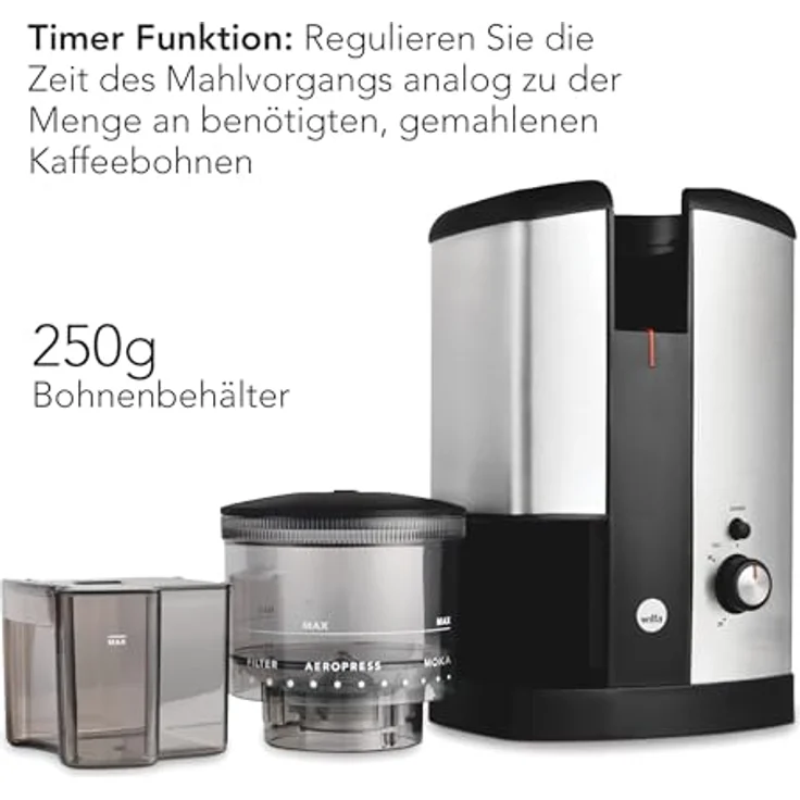 Wilfa Svart Nymalt, Kaffeemühle, Schwarz, Silber – Bild 7