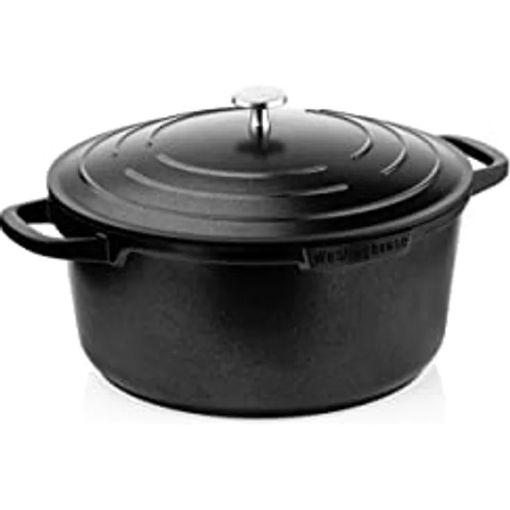 Westinghouse PERFORMANCE SERIES Kochtopf - 24cm Beschichteter Bratentopf - Schmortopf für Induktion, alle Herdarten & Backofenfest - Einschliesslich Griffhalter - Schwarz (WCCC0095024BK)