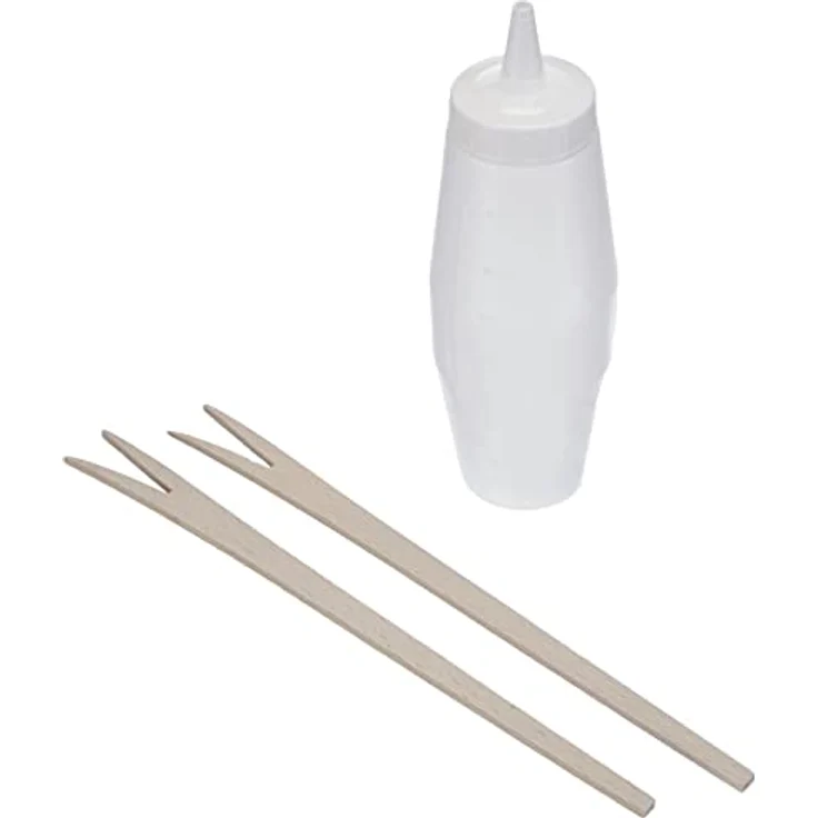 patisse Poffertjes Pfanne-Set mit Rezepten, Teigflasche und Holzstäbchen, Aluminium, Schwarz, 25 cm, 6-Einheiten – Bild 5