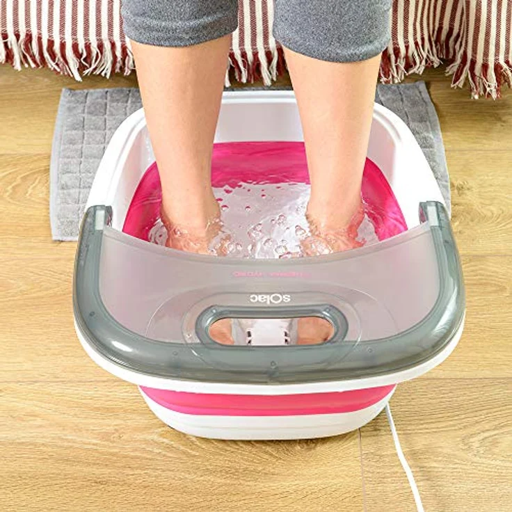 Solac, Massagegerät Therma Hydro ME7756, ergonomisch zusammenklappbar mit Hydromassage-Funktion für entspannende Fußbäder – Bild 10