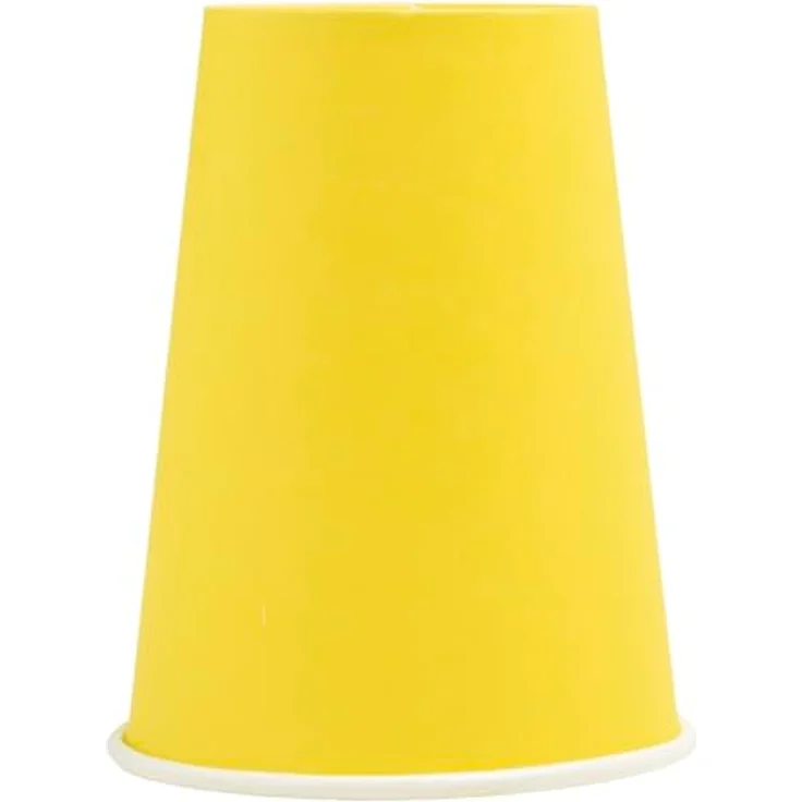 PRO NAPPE Pappbecher Ref. 89119i, 15 Stück à 20 cl, gelb, FSC-zertifiziert und recycelbar, für kalte und heiße Getränke – Bild 3
