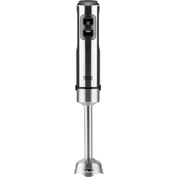 Teesa TSA3512, 1200 W Stabmixer mit verstellbarem Turbomodus und Edelstahlklingen, stufenlose Drehzahlregelung 9.000 – 15.200 U/min, spülmaschinenfeste Teile, Überlastungsschutz