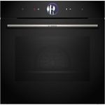 Bosch HSG7361B1, Einbau-Dampfbackofen, 60 x 60 cm, Schwarz, Made in Germany, Hydrolyse Selbstreinigung, Air Fry, Farb-Display, 4D Heißluft, Bosch Assist, Pizzastufe