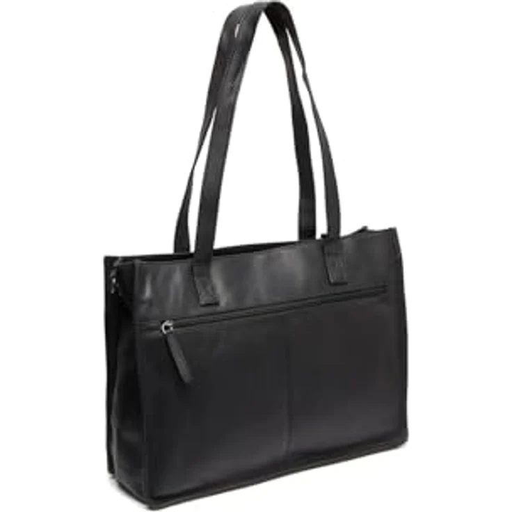The Chesterfield Brand Adana Shopper Tasche, 100% Leder mit Laptopfach, 40 cm, schwarz – Bild 5