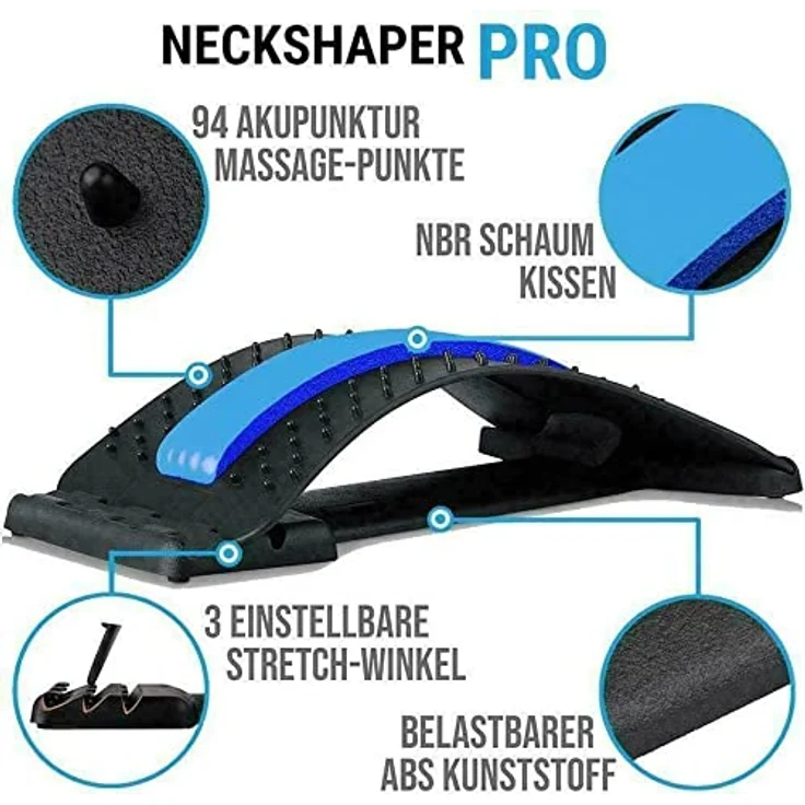 NeckShaper™ PRO Ergonomischer Nackenstrecker Rückenstrecker Nacken Rücken Massagegerät Massage Rückendehner Rückentrainer Wirbelsäulenstrecker – Bild 4