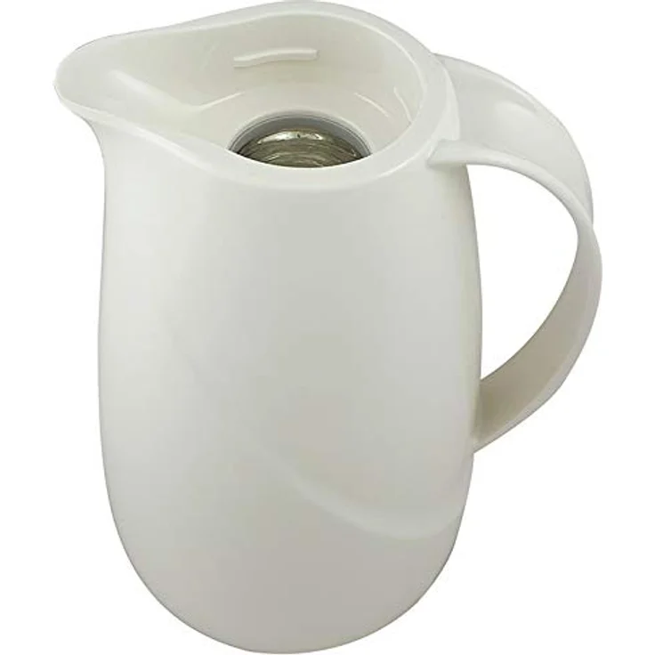 Helios Wave Thermoskanne Weiß 1,5L-6h Hält Getränke heiß & kalt Spülmaschinenfest - Kunststoffmantel - Ideal für Kaffee & Tee – Bild 4