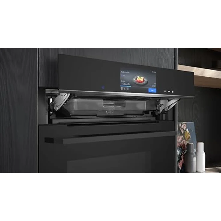 Siemens HS758G3B1 iQ700 Smarter Einbau-Dampfbackofen, 59,4 cm breit, humidClean Plus - Für eine schnelle Reinigung, Backofenassistent mit Sprachsteuerung, cookControl Pro, TFT-Full-Touchdisplay Pro – Bild 4