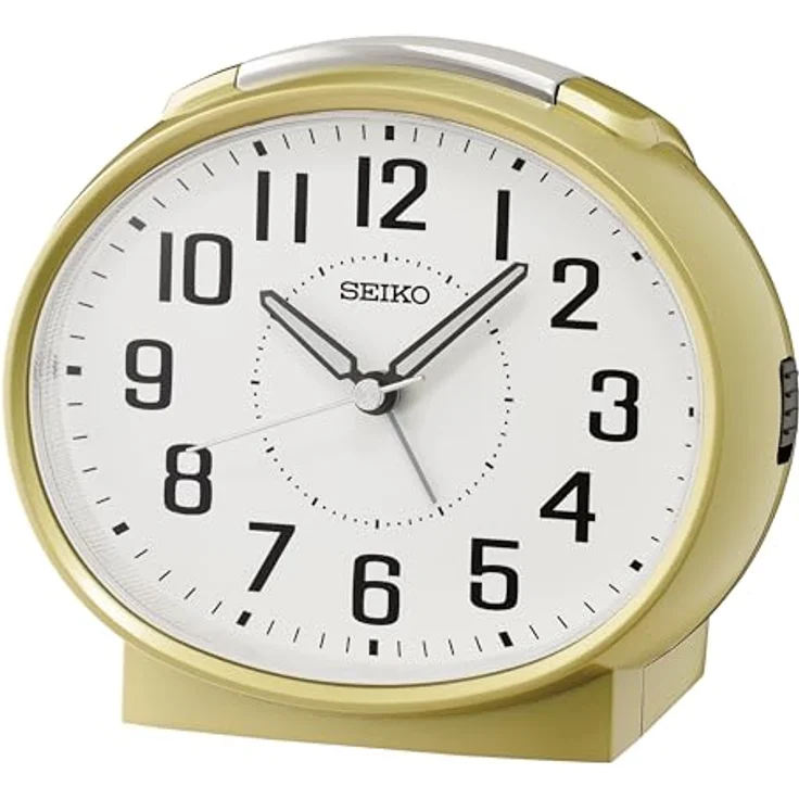 Seiko Quarzwecker mit Schlummerfunktion, Leuchtzeiger und Beleuchtung für das Schlafzimmer – Bild 2