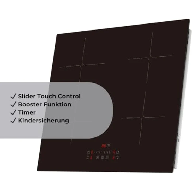 PKM Induktionskochfeld IN4-SA | Glaskeramikkochfeld | Touch Control | Booster Funktion, schwarz – Bild 2