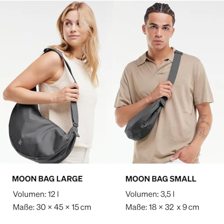 Got Bag Umhängetasche MOON BAG SMALL, Handliche Umhängetasche aus recycelten Materialien, blau – Bild 5