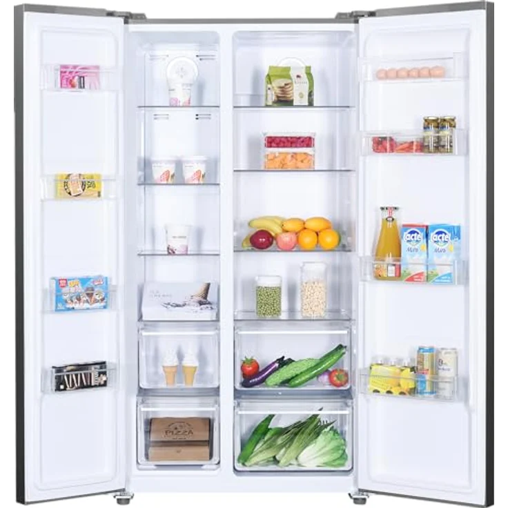 Beko GNO5322XPN Side-by-Side, Kühlschrank, Gefrierschrank, 532 l Gesamtvolumen, 347 Liter Kühlbereich, 185 Liter Gefrierbereich, Multifunktionsdisplay, Schnellkühlen, Türalarm, Edelstahl-Look – Bild 4