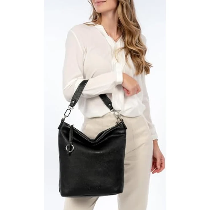 Suri Frey Beutel Debby, Handtasche aus Feinsynthetik mit Logo-Prägung, Schwarz, 35 x 31 x 15 cm – Bild 4