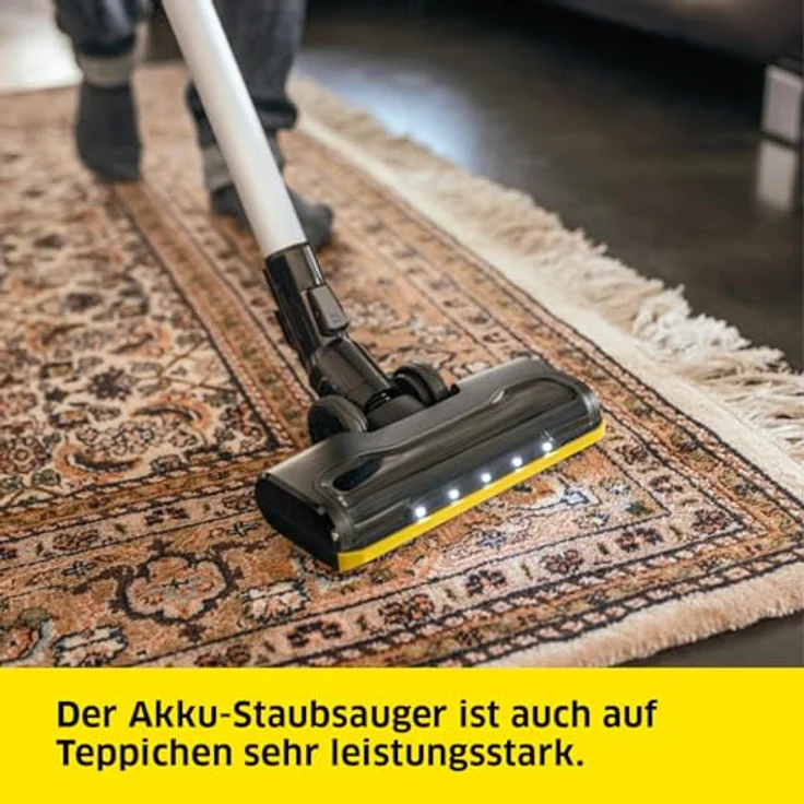 Kärcher Akku-Staubsauger VC 6 Cordless ourFamily, 2 Saugstufen, Laufzeit: bis zu 50 min., Gewicht: 2,8 kg, 25,2 V Akku, Wandhalterung mit Ladefunktion, Boden- und Fugendüse, Staubbürste, Weiß – Bild 3