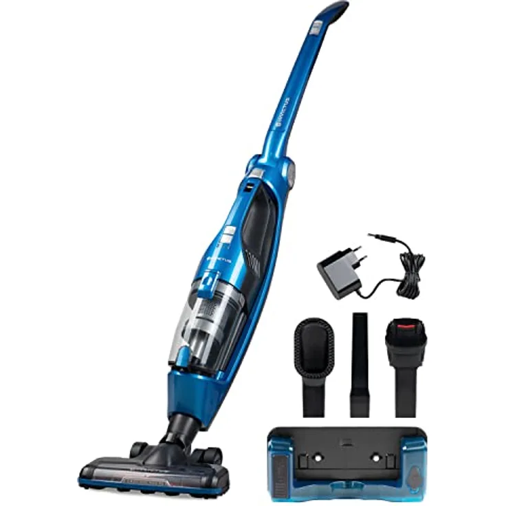 Genius Invictus M7 2 in 1 Akkustaubsauger Handstaubsauger Beutellos mit Tierhaarbürste Wishfunktion BLDC Motor Drehgelenk Freistehend (Set 8-TLG.)