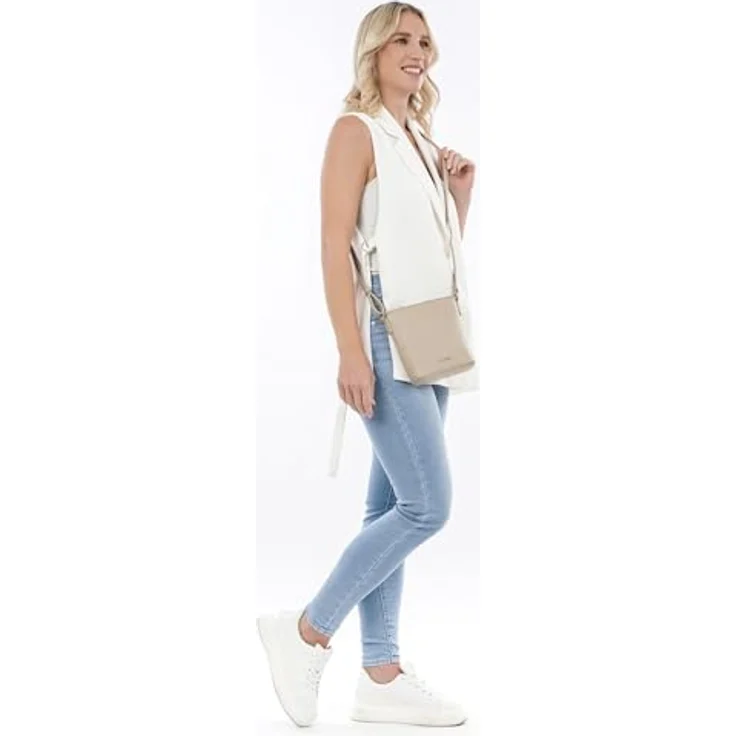 Tamaris Umhängetasche TAS Alessia, für Damen in Echtleder-Optik, Uni-Design, längenverstellbarer Umhängeriemen – Bild 2