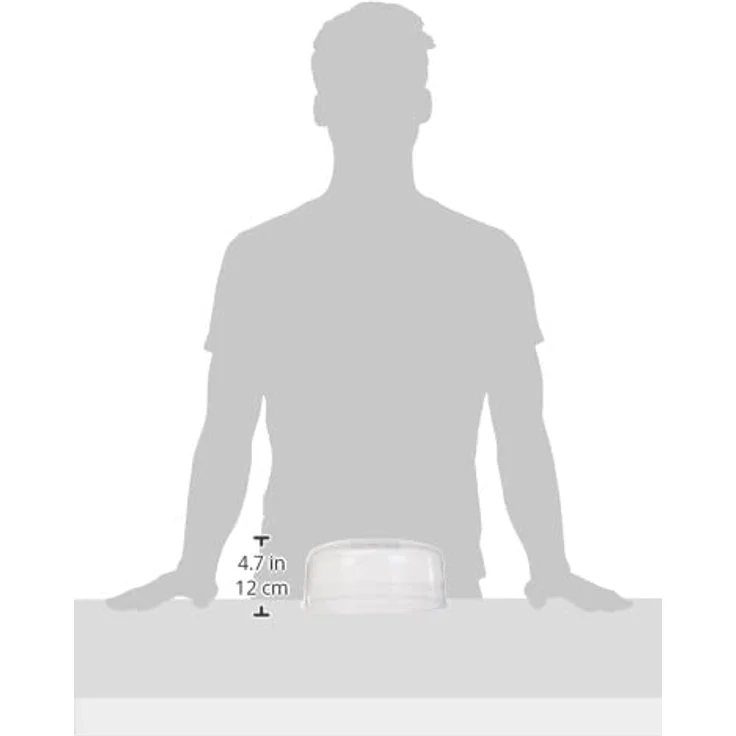 Plast Team Mikrowellendeckel Ø 24,4 cm, transparenter Deckel für Lebensmittelaufbewahrung – Bild 4