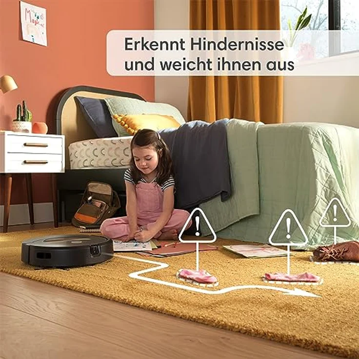iRobot Roomba Combo j9+ Saug- und Wischroboter mit autom. Absaug-/Nachfüllstation, Kartierung, PrecisionVision Navigation, 4-Stufen-Reinigung, Objekterkennung/ -vermeidung, Sprachassistentenkompatibel – Bild 3