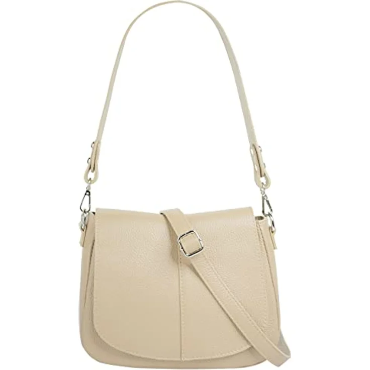 Cluty Umhängetasche, echt Leder, Made in Italy, minimalistisch, modern, 100% Rindleder, in den Farben Braun erhältlich – Bild 1