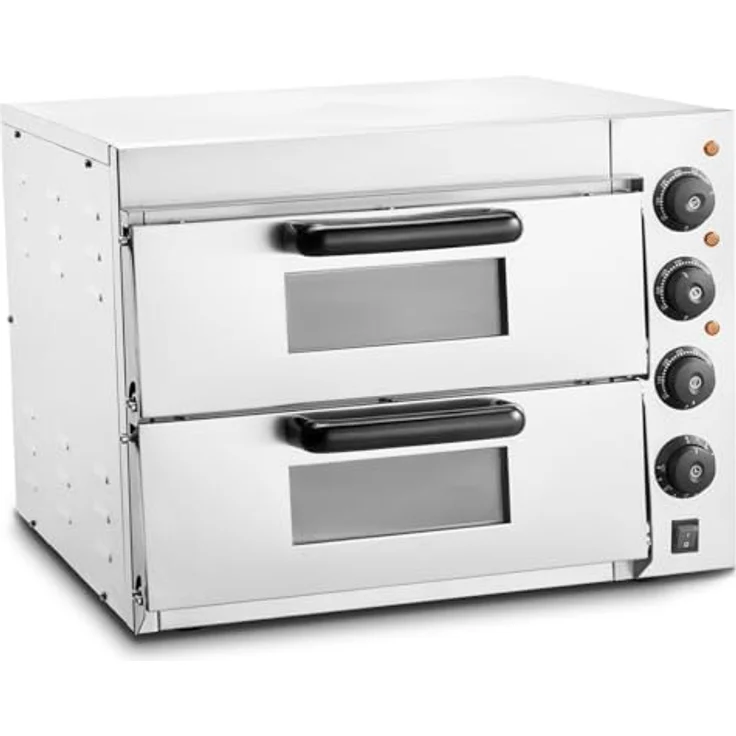 VEVOR Kommerzieller Pizzaofen FY-EP-2, elektrischer Edelstahl-Pizzaofen mit 2-lagigem Design, 16 Zoll und präziser Temperatursteuerung, Silber – Bild 9