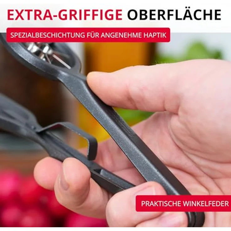 WESTMARK Radieschenverzierer Decoretto Black Edition, ergonomischer Gemüseschneider mit extra-scharfen Edelstahlklingen, Anthrazit – Bild 7