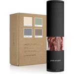 LARS NYSØM Chilimühle mit Edelstahl Schneideblatt von Grob bis Fein I Design Gewürzmühle (Onyx Black)