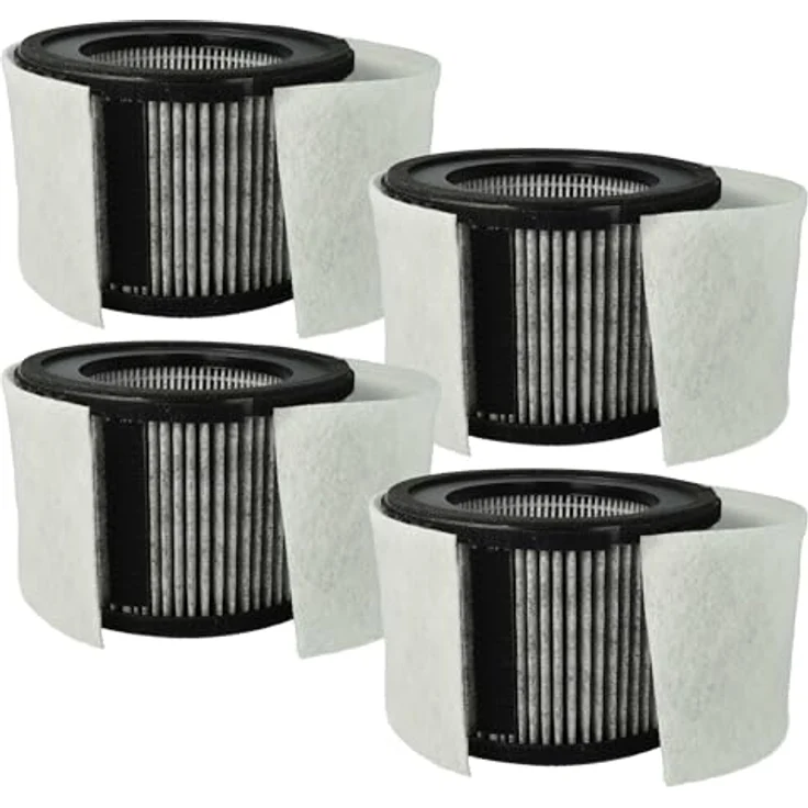 VHBW 4x Luftfilter für Leifheit / Soehnle Airfresh Clean 300, 400, grau, Hochwertige Qualität für optimales Raumklima – Bild 1