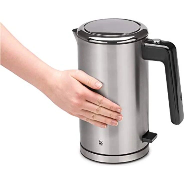 WMF Lono Wasserkocher doppelwandig (2400 Watt, 1,3 l, Safety Touch, innenliegende Wasserstandanzeige, Kalk-Wasserfilter) cromargan matt-silber – Bild 3