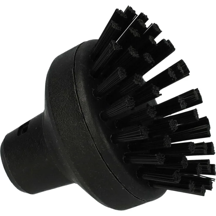 VHBW Rundbürste groß für Kärcher SC 3 Easyfix Premium White, flexible Dampfbürste zur gründlichen Reinigung von Fugen und Ecken, schwarz