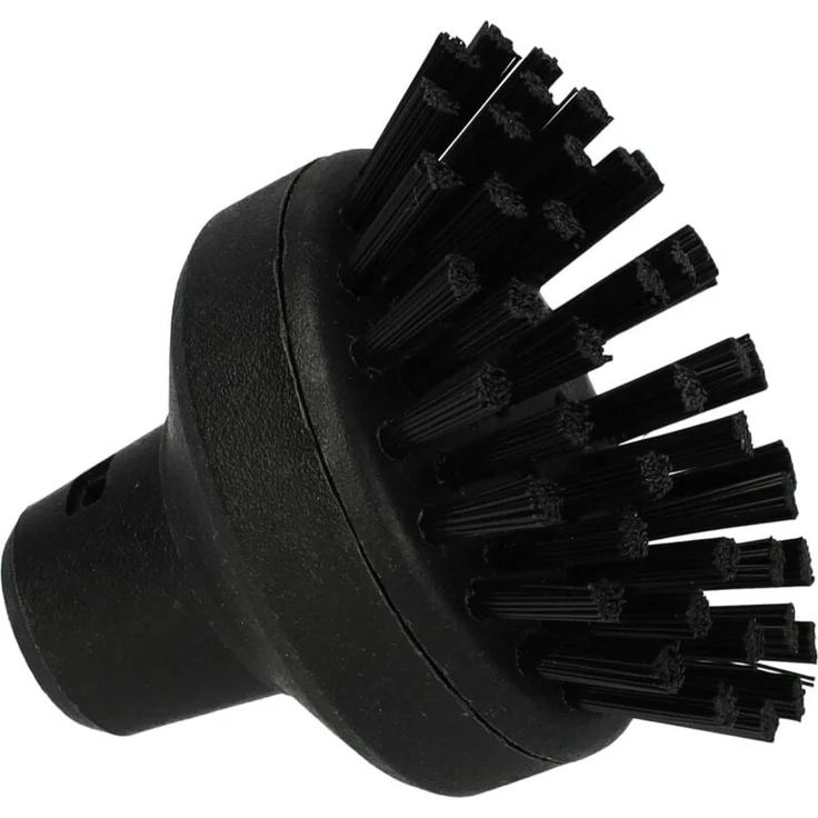 VHBW Rundbürste groß für Kärcher SC 3 Easyfix Premium White, flexible Dampfbürste zur gründlichen Reinigung von Fugen und Ecken, schwarz