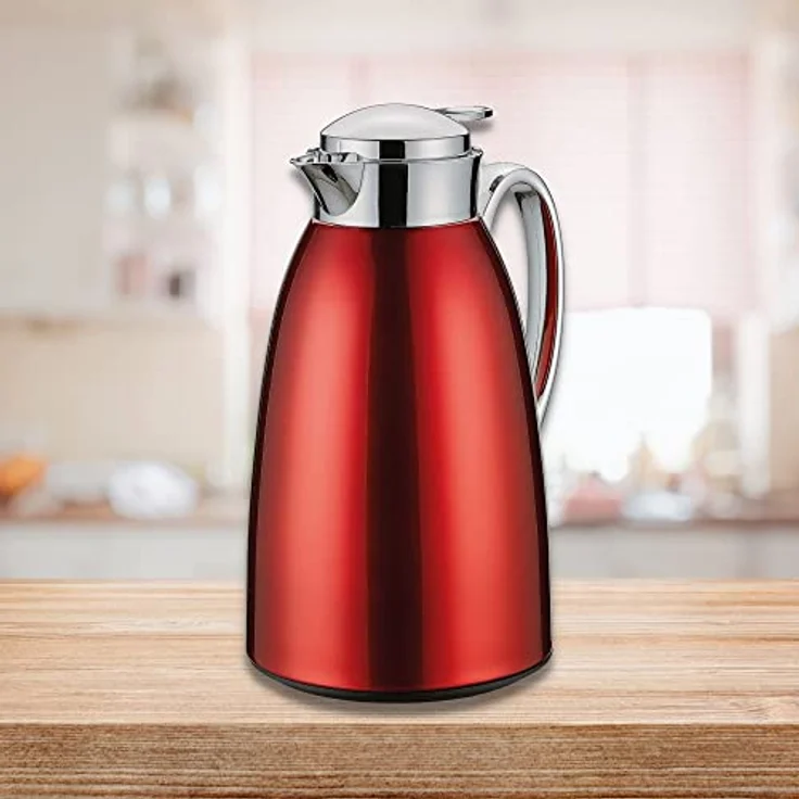 Cilio Isolierkanne Venezia rot, Edelstahl, 1 Liter – Bild 3