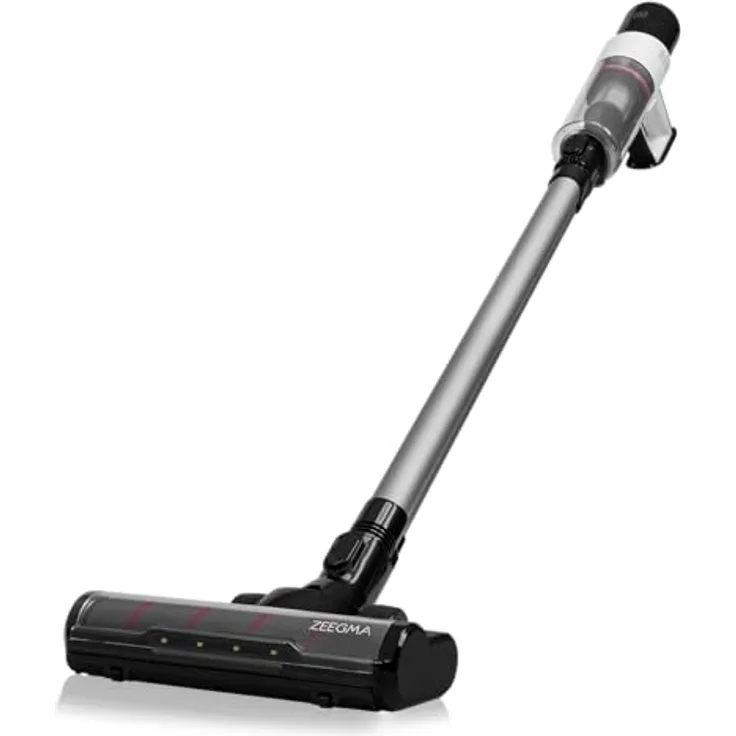 Zeegma ZONDER KLAAR Base Kabelloser aufrechter Staubsauger 250 W, Laufzeit bis zu 55 Min., LED-Bürstentechnologie, Staubsensor, Nassbodenreinigungsfunktion
