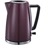 Serie Leonidas Edelstahl Wasserkocher 1,7 Liter 2200 Watt 360 Grad Kontaktsockel Bordeaux