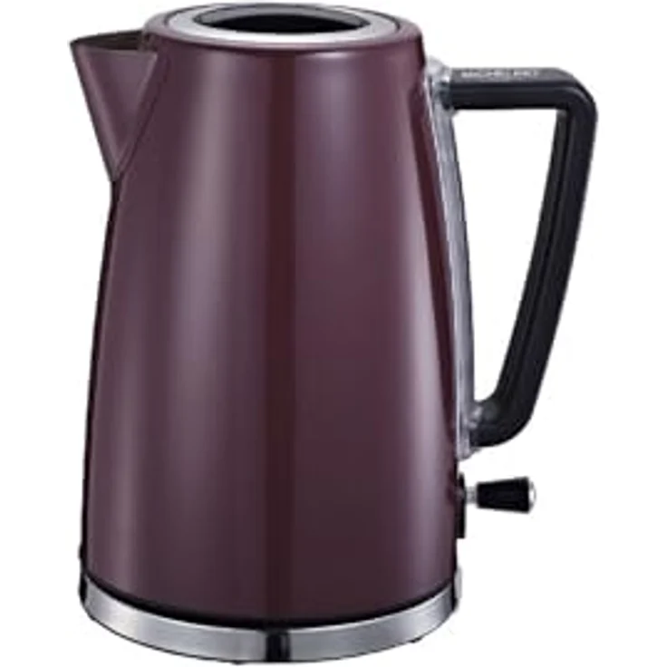 Serie Leonidas Edelstahl Wasserkocher 1,7 Liter 2200 Watt 360 Grad Kontaktsockel Bordeaux